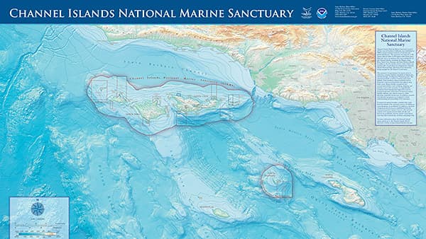 map showing the boundries of channel islands national marine sanctuary